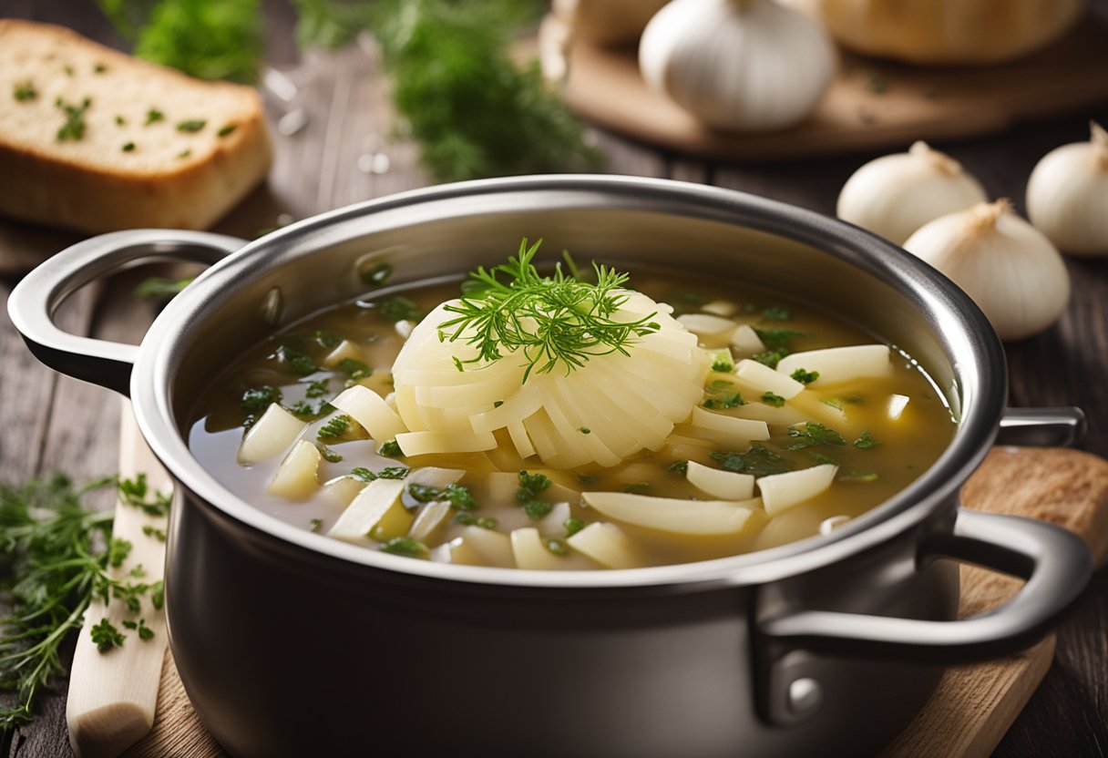 v2 321me 7w2jh Opskrift på lækker løgsuppe med sprøde croutoner