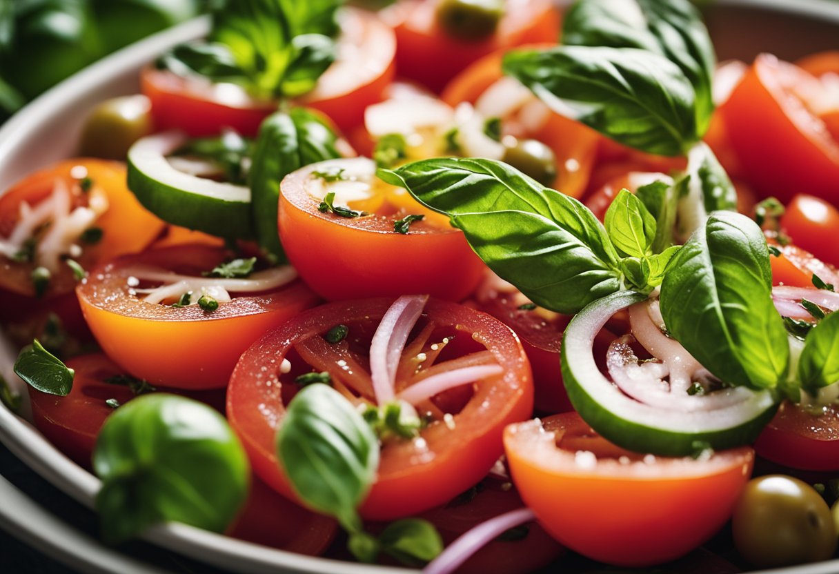 v2 329ef tbj6e Opskrift på lækker tomatsalat med basilikum og feta