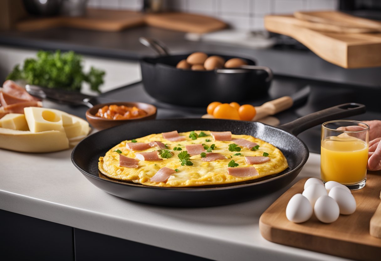 v2 32lxv 67iqt Opskrift på omelet med skinke og ost - nem og lækker morgenmad