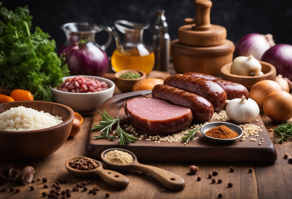 v2 32vqf Opskrift på medisterpølse med kartoffelmos og brun sovs