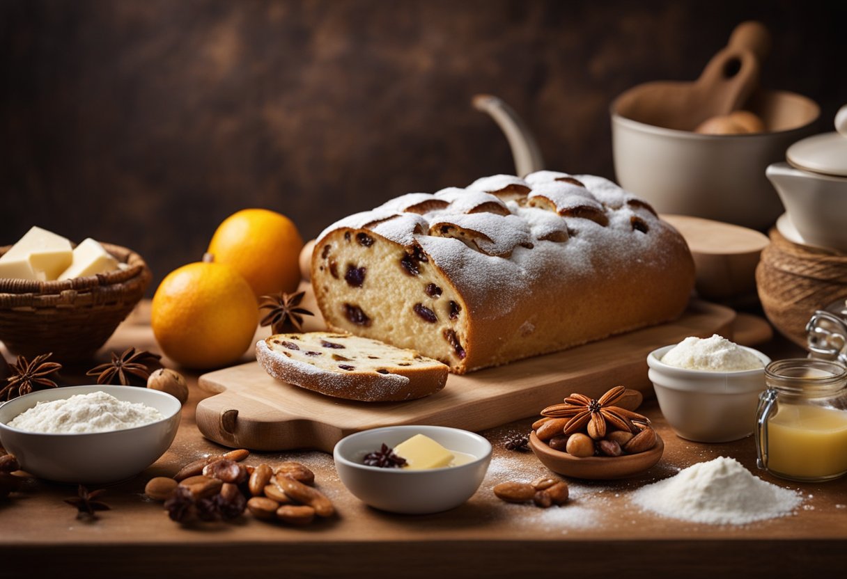 v2 33coi Opskrift på stollen: En klassisk julekage med marcipan og rosiner