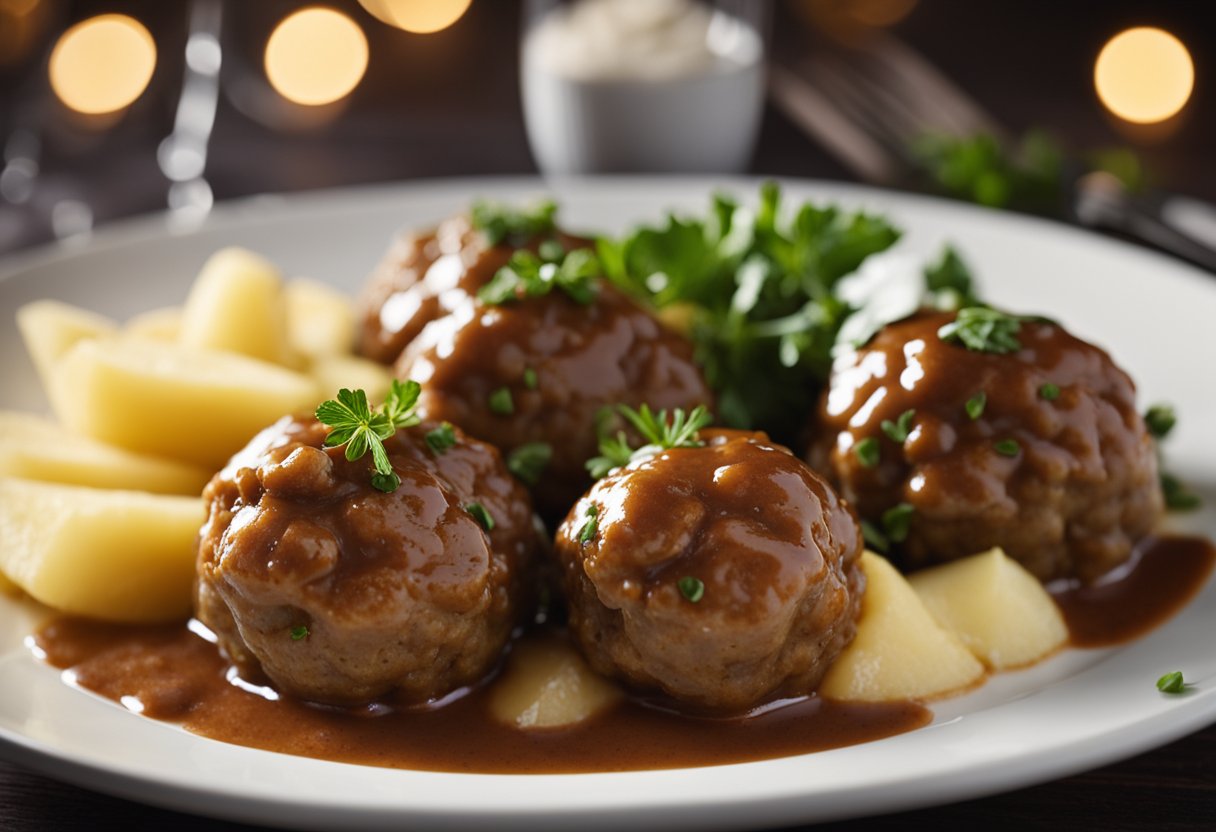 v2 33fvy o7mlq Opskrift på Frikadeller med Kartofler og Brun Sovs: En Nem og Lækker Middagsret