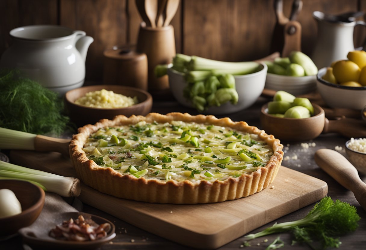 v2 34zzo 1oibu Opskrift på lækker porre bacon tærte