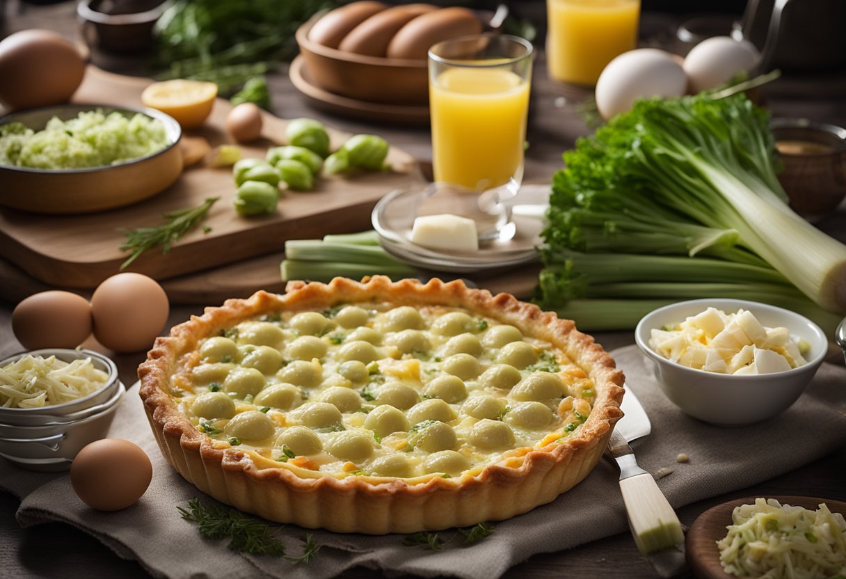 v2 3504f Opskrift på tærte med skinke og porre: En lækker og nem måde at imponere dine gæster på