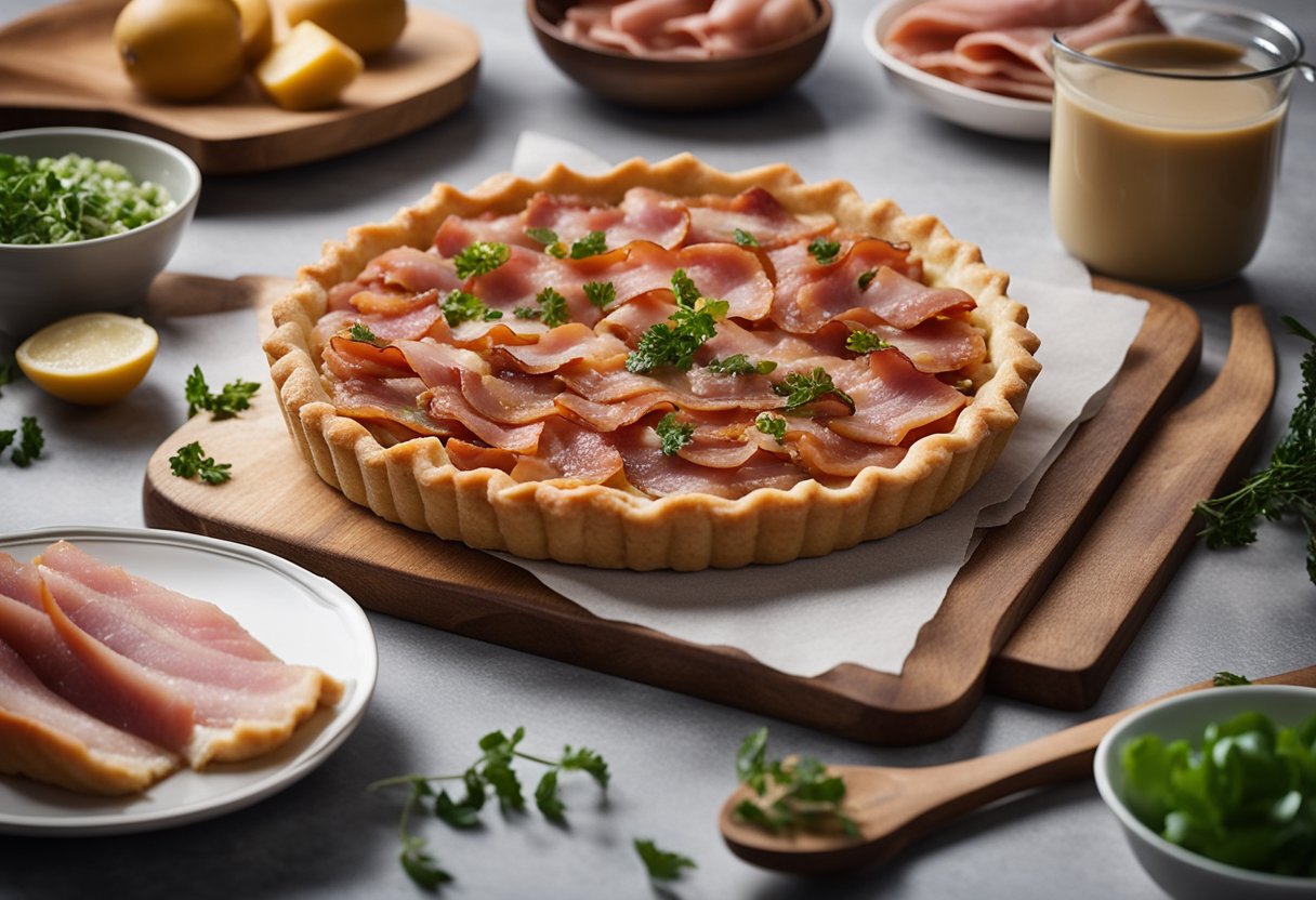 v2 42060 219dk Opskrift på tærte med bacon og skinke: En lækker og nem ret til aftensmad