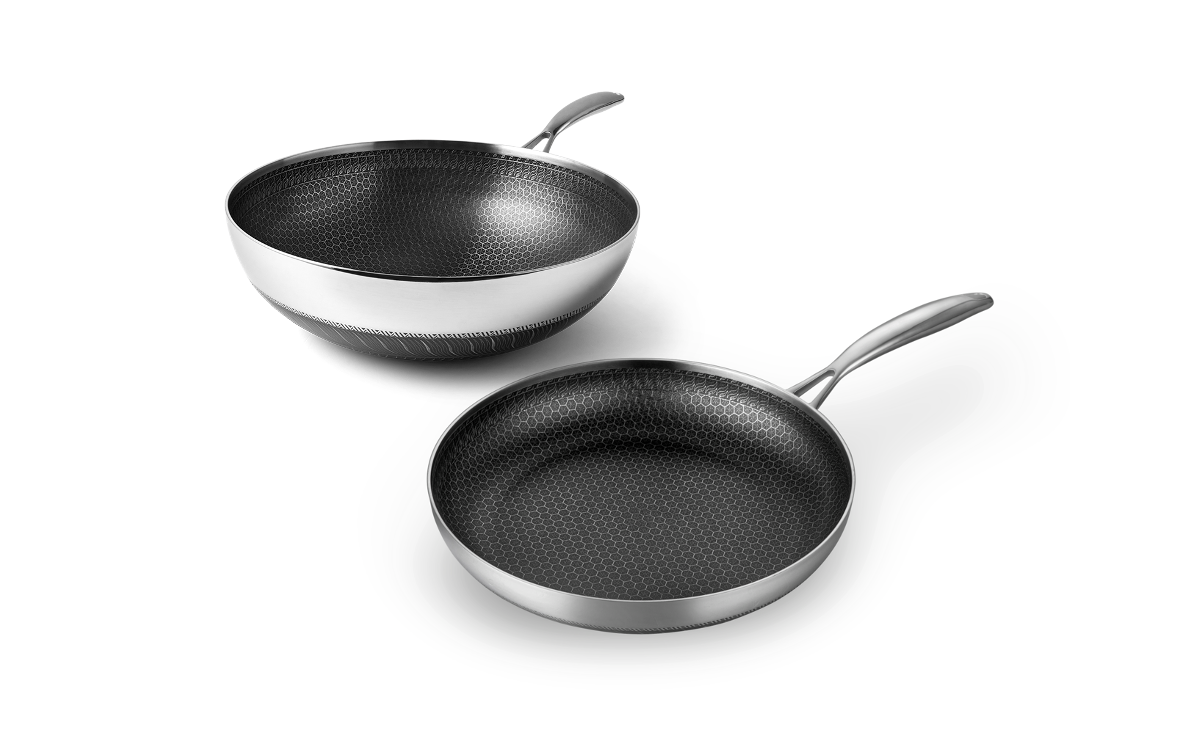 Fusion Non-stick sæt med 28 cm Stegepande + Wok